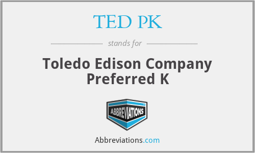 What does TED PK stand for?
